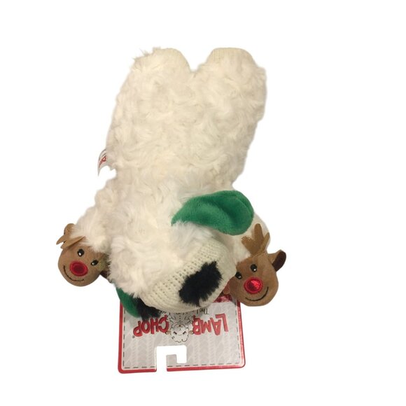 Lamb Chop Holiday Plush Reindeer Sippers Green Ears Squeak 8" Dog Toy - Picture 2 of 4
